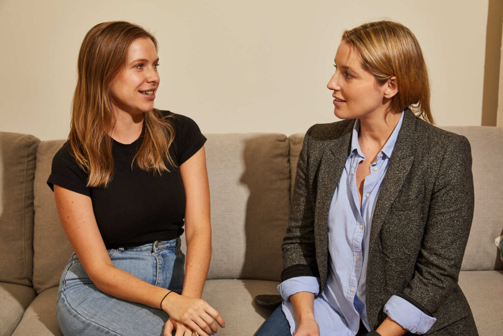 two women having interview