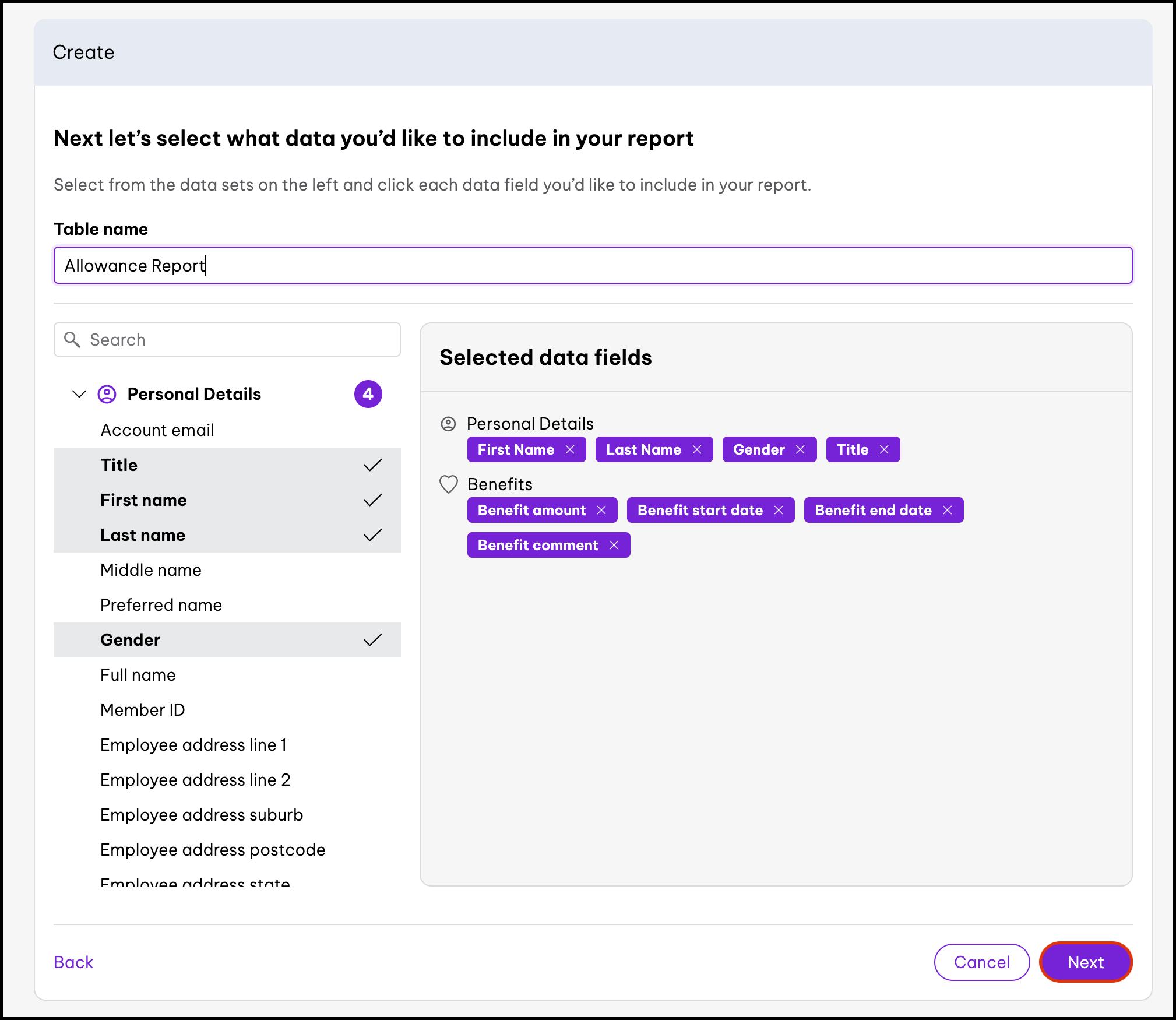 build your own report