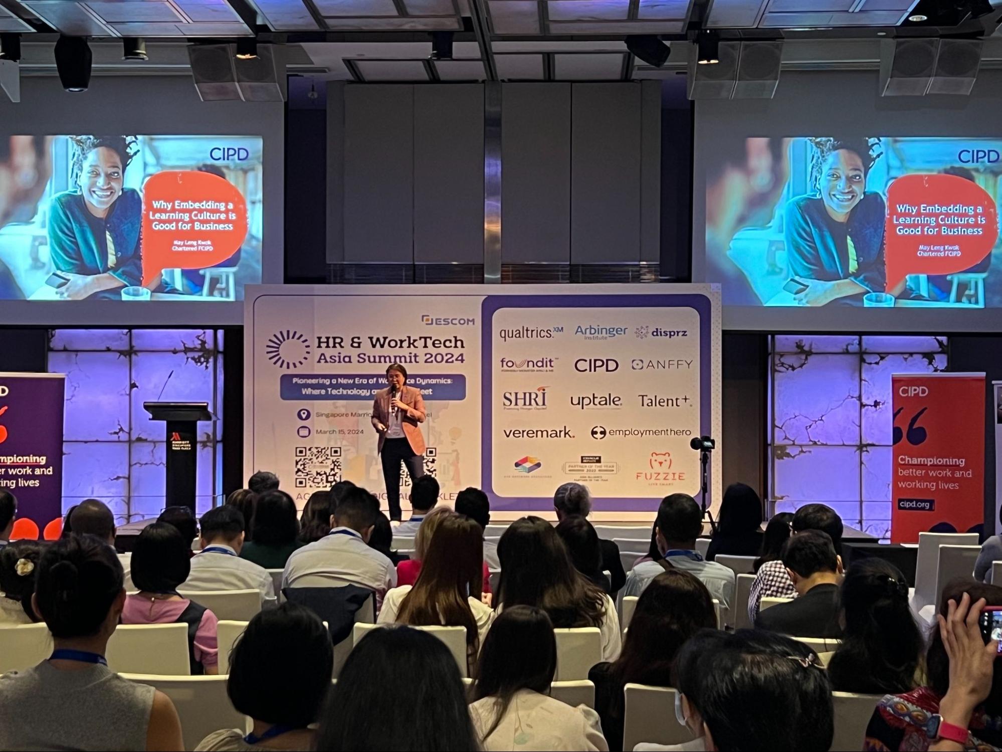 May Leng Kwok on stage