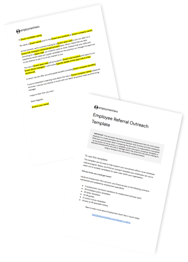 Employee Referral Outreach Template