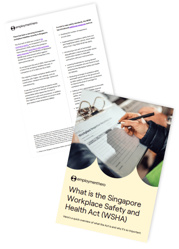 What is the Workplace Safety and Health Act (WSHA) in Singapore?