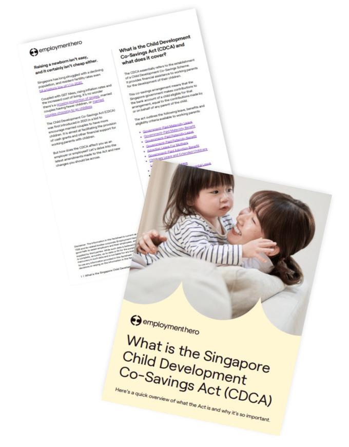 What is the Singapore Child Development Co-Savings Act (CDCA)?
