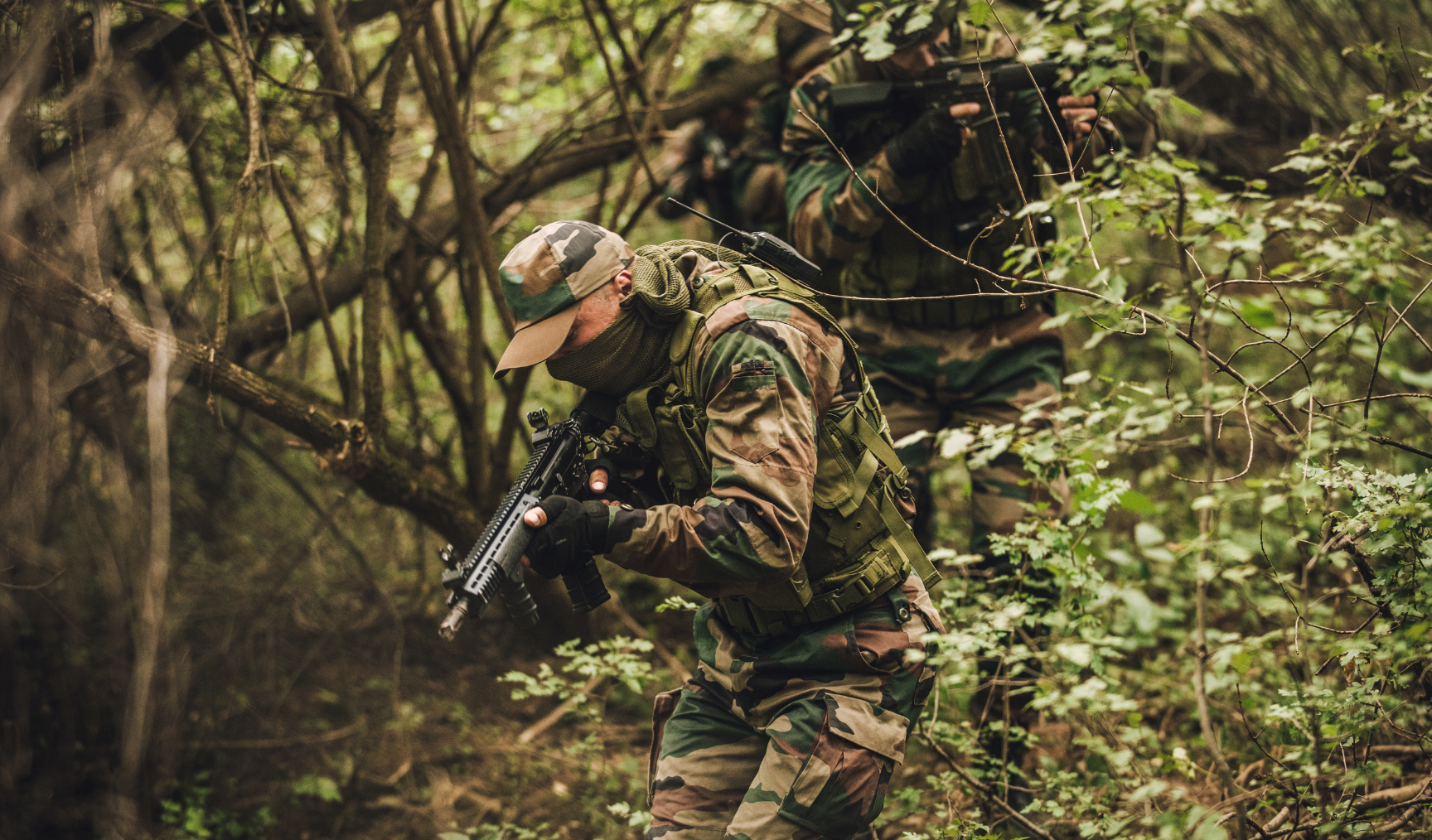 soldier in training