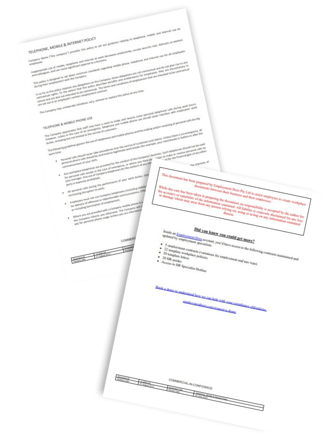 Telephone, Mobile and Internet Policy