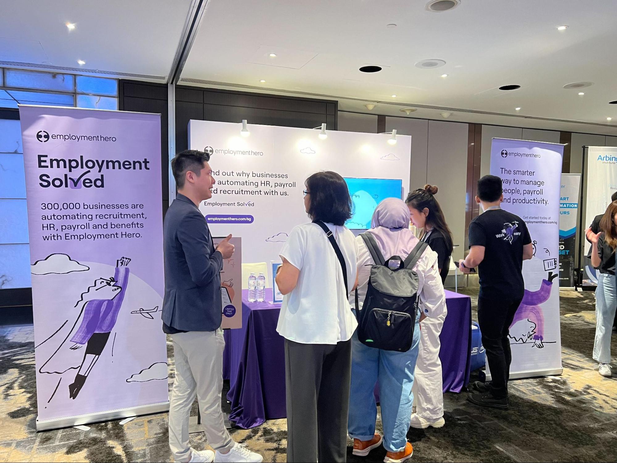 Employment Hero booth at HR & Worktech Asia Summit