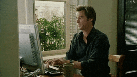 guy typing away furiously on his keyboard