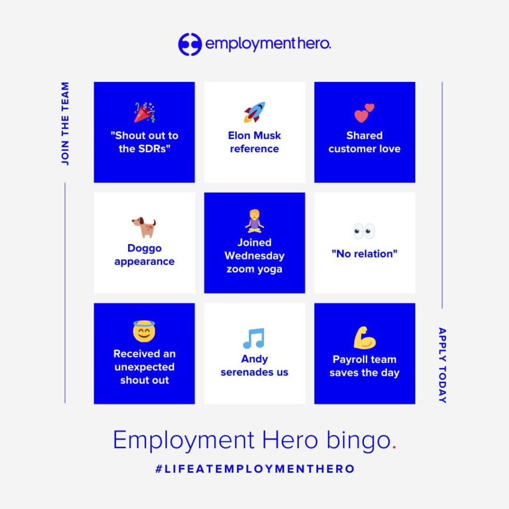 Employment Hero bingo