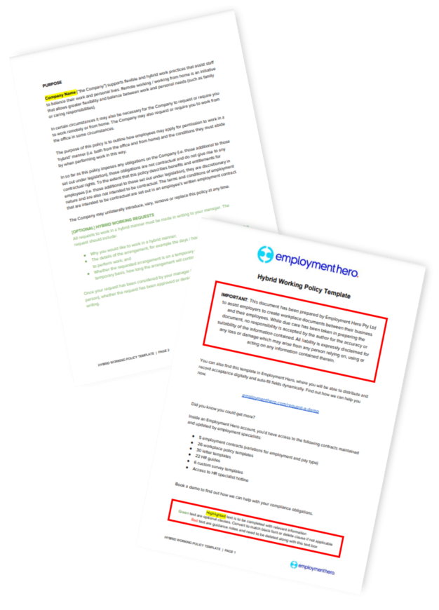 Hybrid working policy template [Free download]