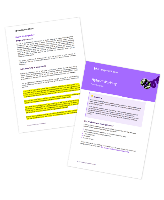 Hybrid Working Policy Template [Free download]