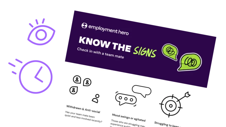 Free mental health awareness poster: Know the signs
