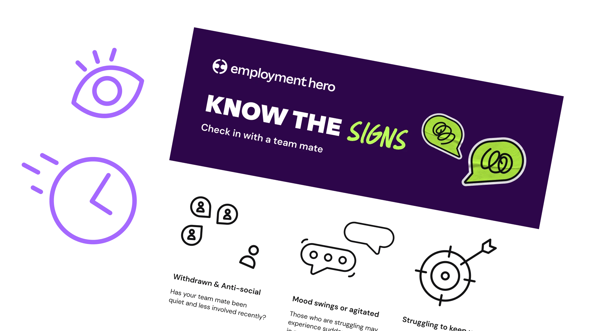 Free mental health awareness poster: Know the signs