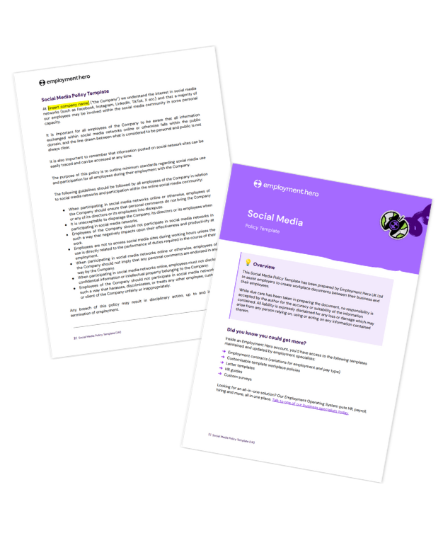 Social Media Policy Template