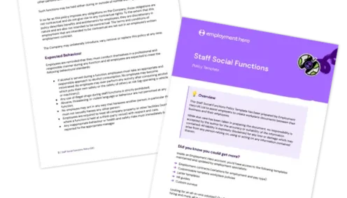 Work-Related Social Events Policy Template