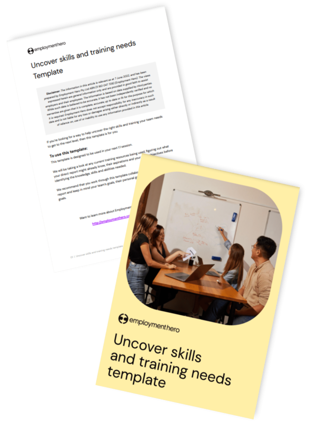 Uncover skills and training template
