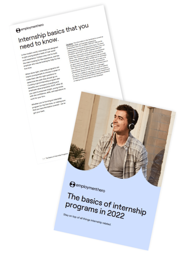 The basics of internship programs factsheet