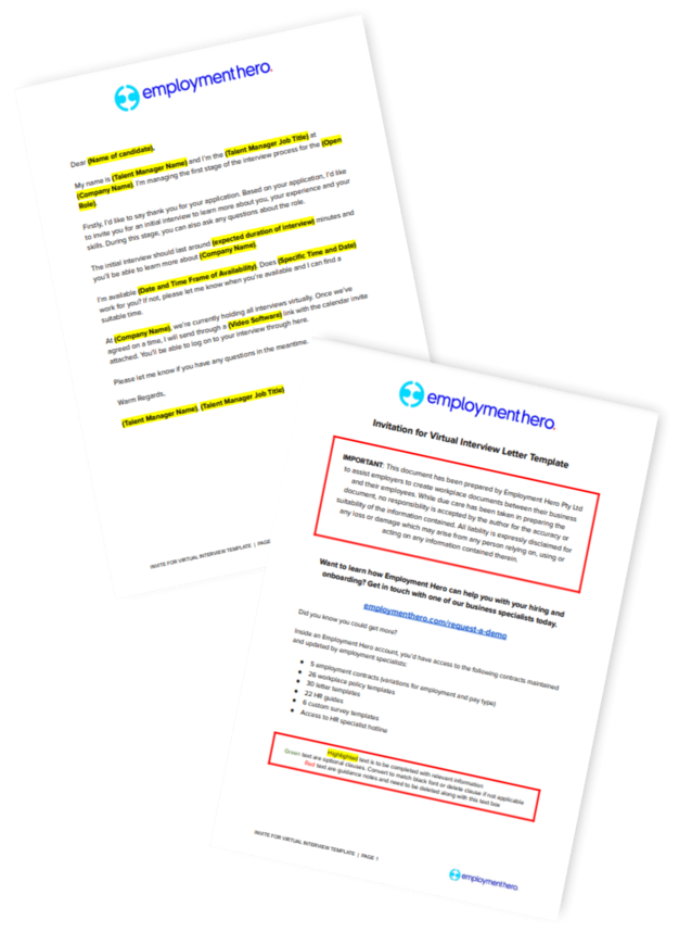 Virtual Interview Email Template [Free Download]