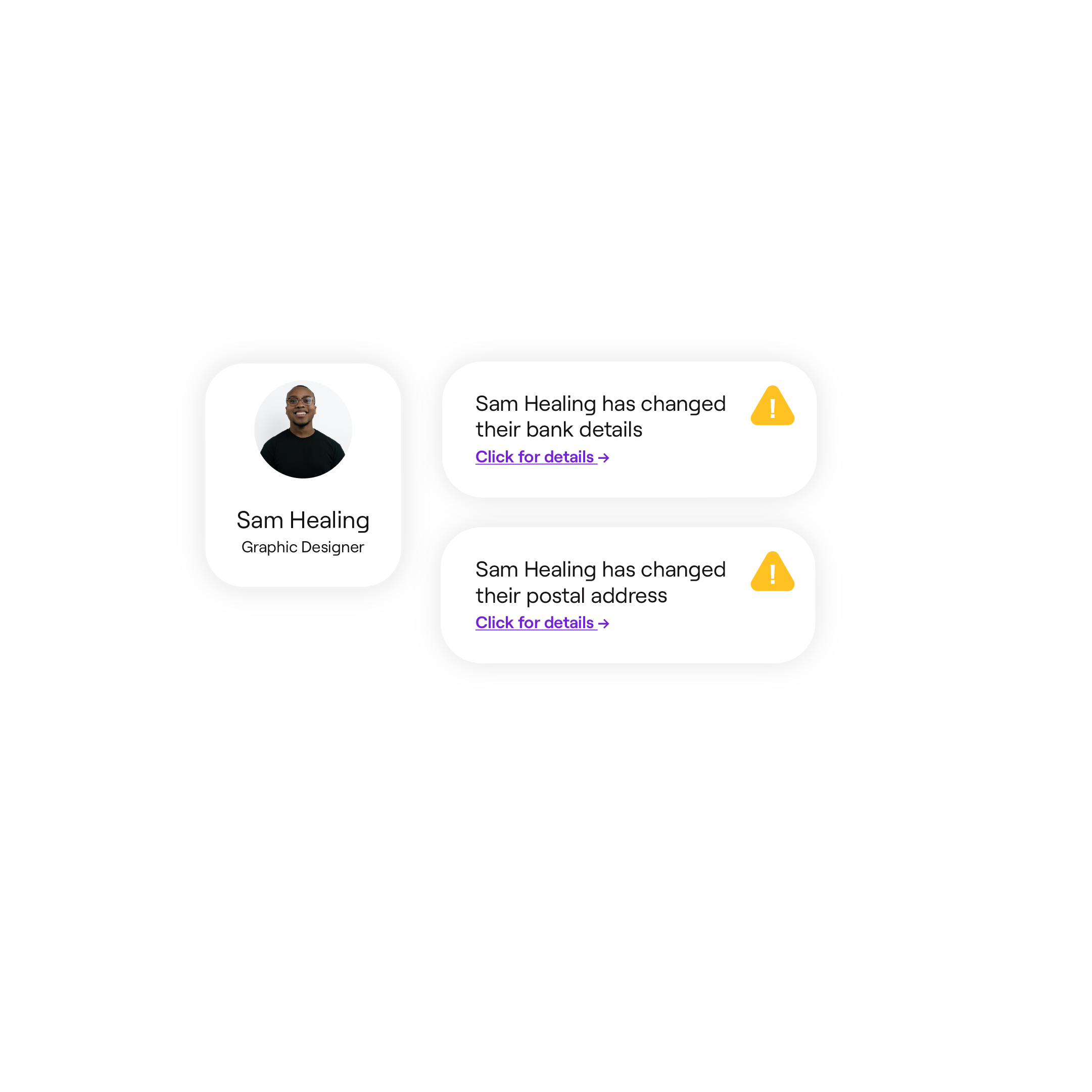 Screenshot of Employment Hero showing employee details change
