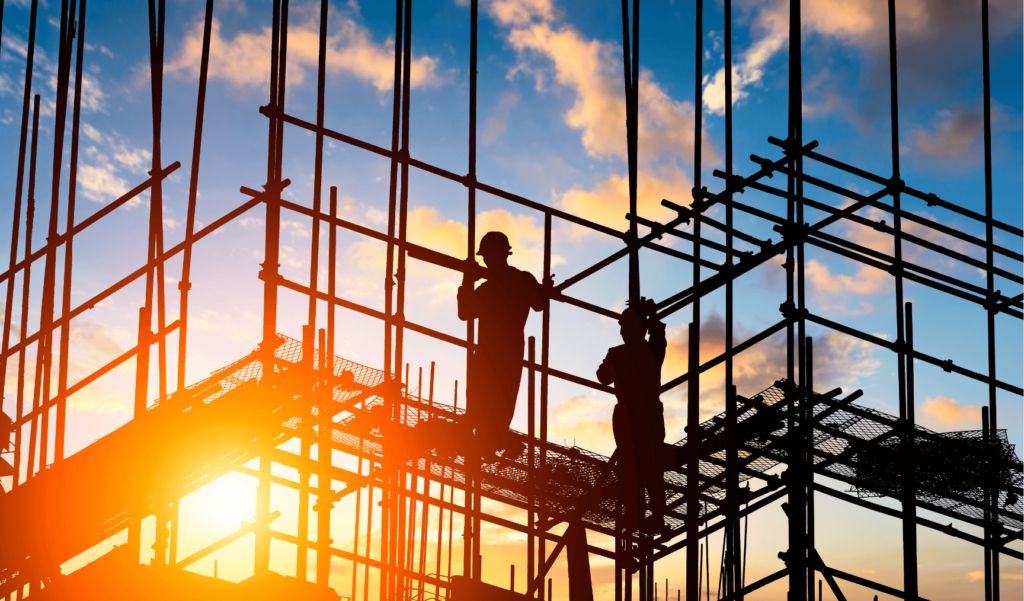 This is an image of people on a construction site.
