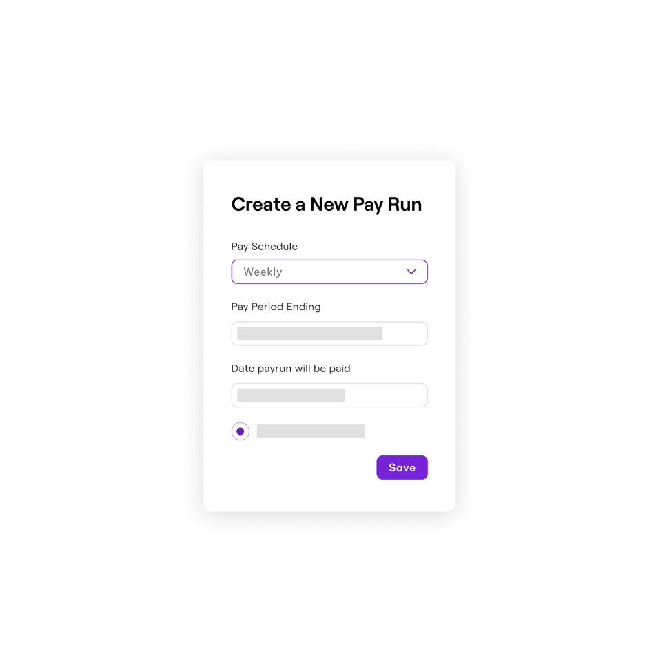 Create a new pay run