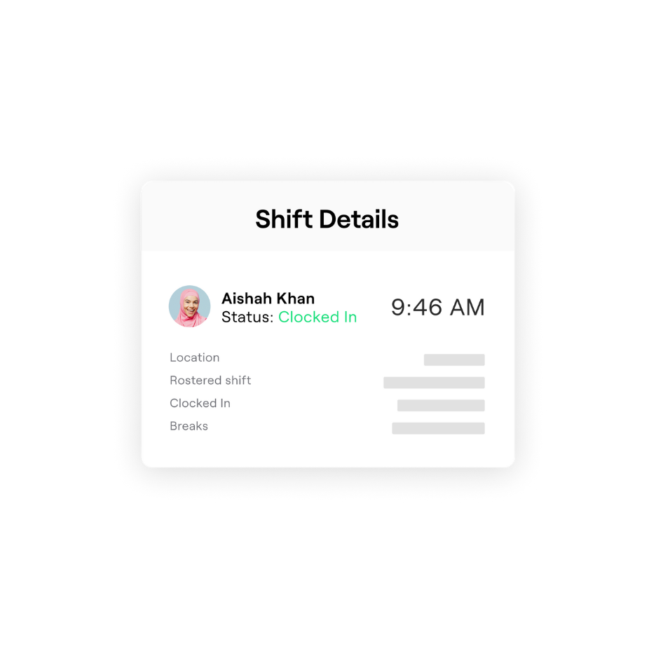 Shift details