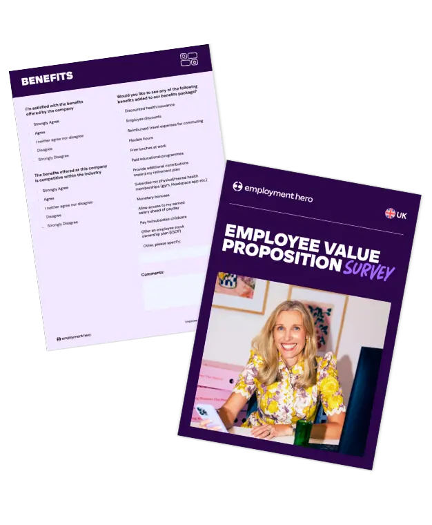 Employee value proposition survey: Questions and template