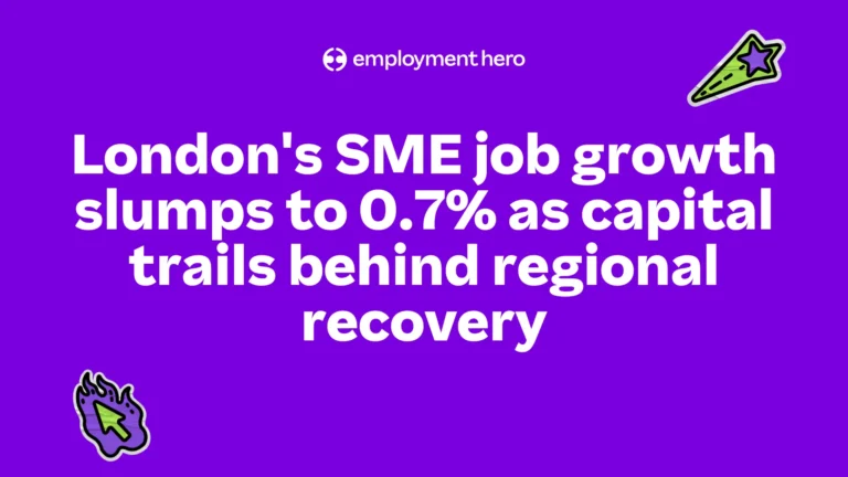 London’s SME job growth slumps to 0.7% as capital trails behind regional recovery