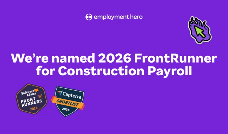 Employment Hero Named a 2026 FrontRunner for Construction Payroll Software UK