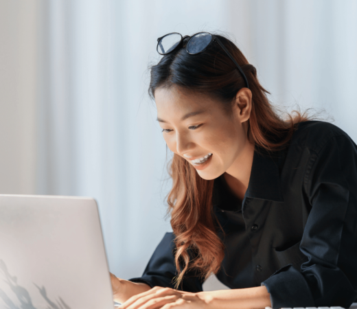 image of a woman looking at the product update jan 2024