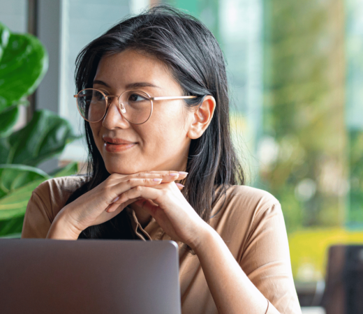 image of a woman on a laptop