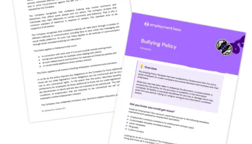 Bullying Policy Template Preview.