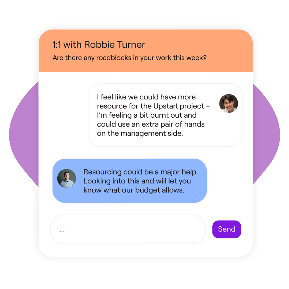 screenshot of employment hero - one on one