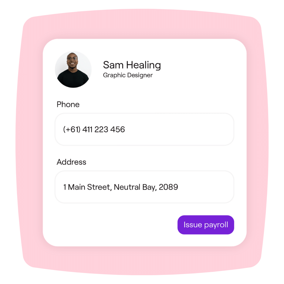 screenshot of payroll - employment hero
