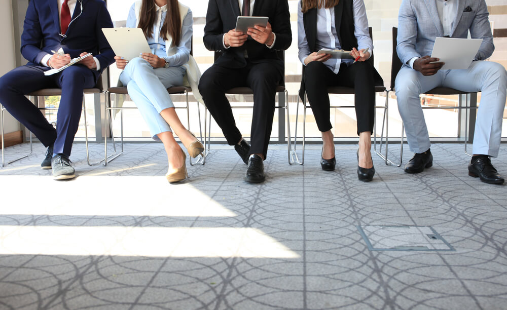 Group of people waiting for job interview