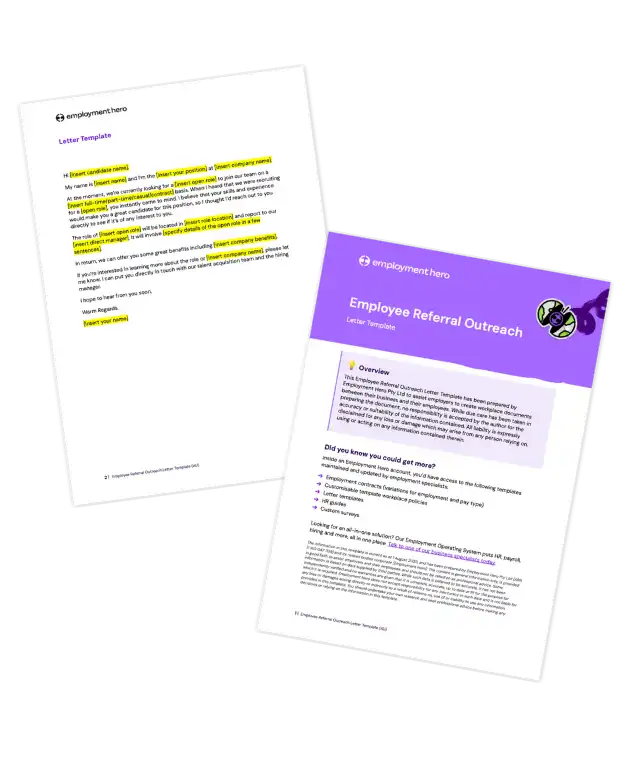 Employee Referral Template for Australian Businesses