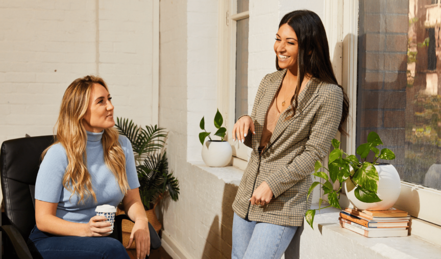 Two women having a great job interview