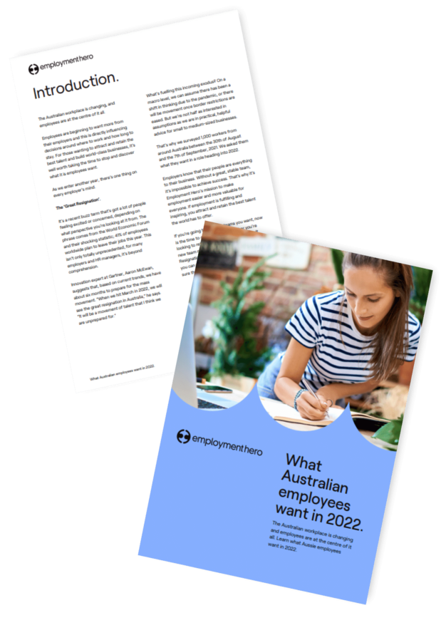 What Australian employees want in 2022 [Factsheet]