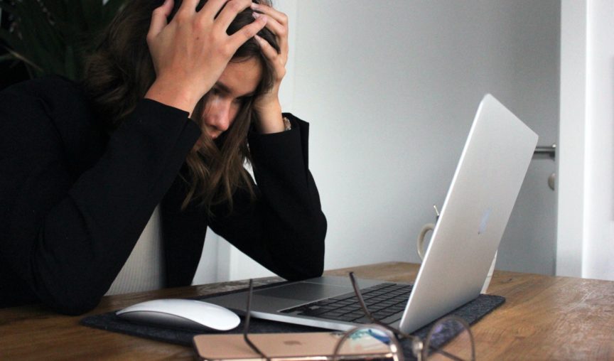 woman experiencing HR burnout