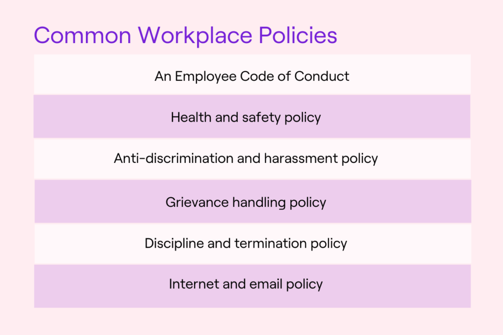 common workplace policies