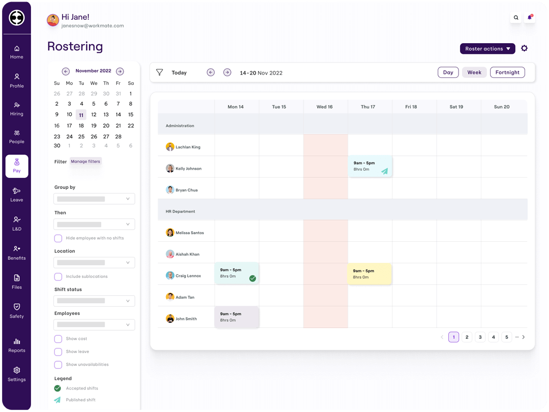 Employee Rostering Software | Budget-based Staff Scheduling