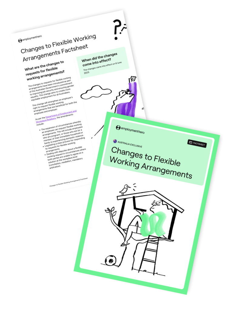 Changes to flexible working arrangements factsheet