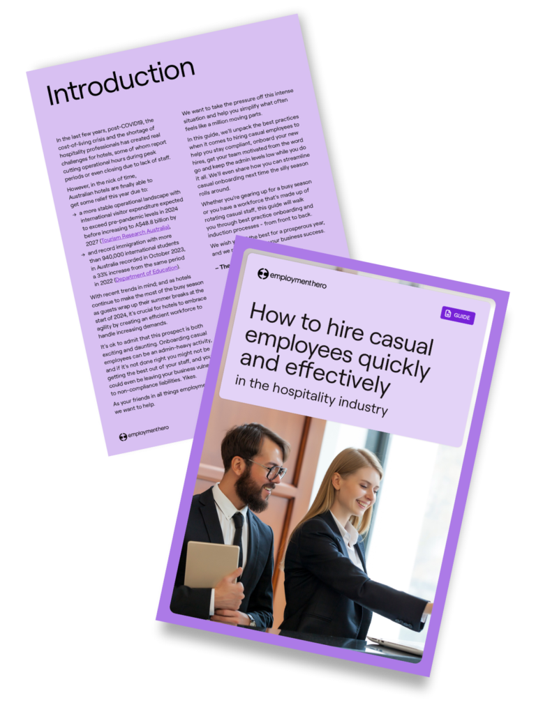 Guide to hiring casual employees quickly and effectively in the hospitality industry
