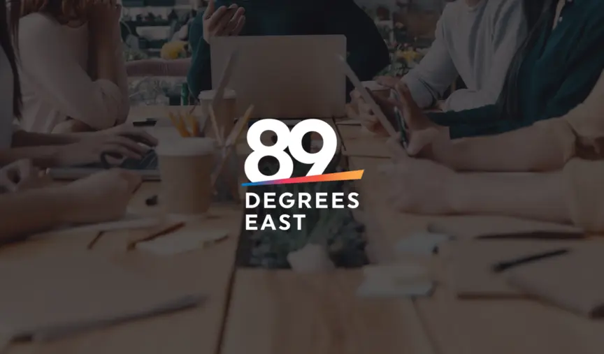 89 Degrees East Banner.