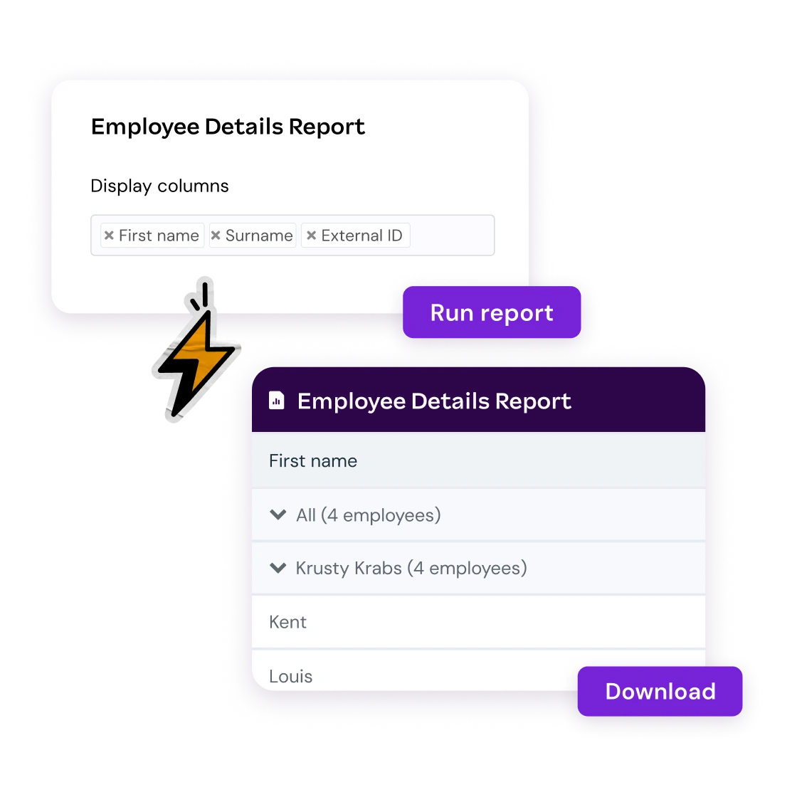 Employee details report