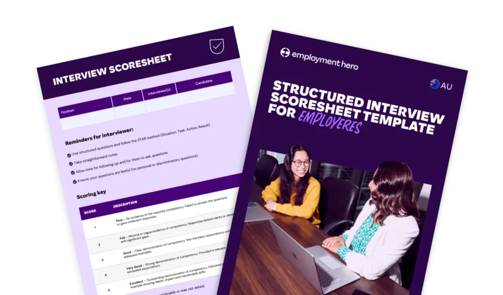 Interview scoresheet template
