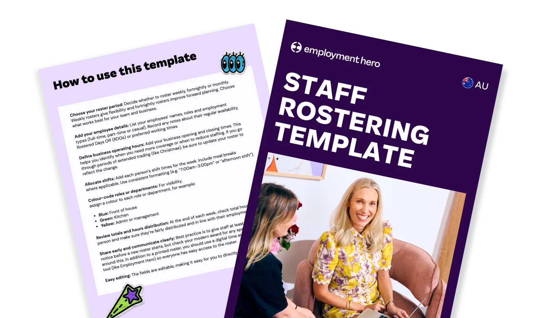 Staff rostering template for Australian employers