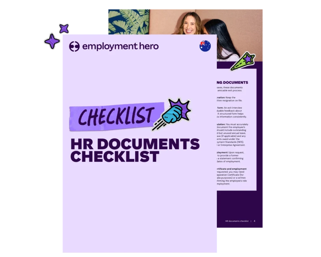 HR document checklist preview