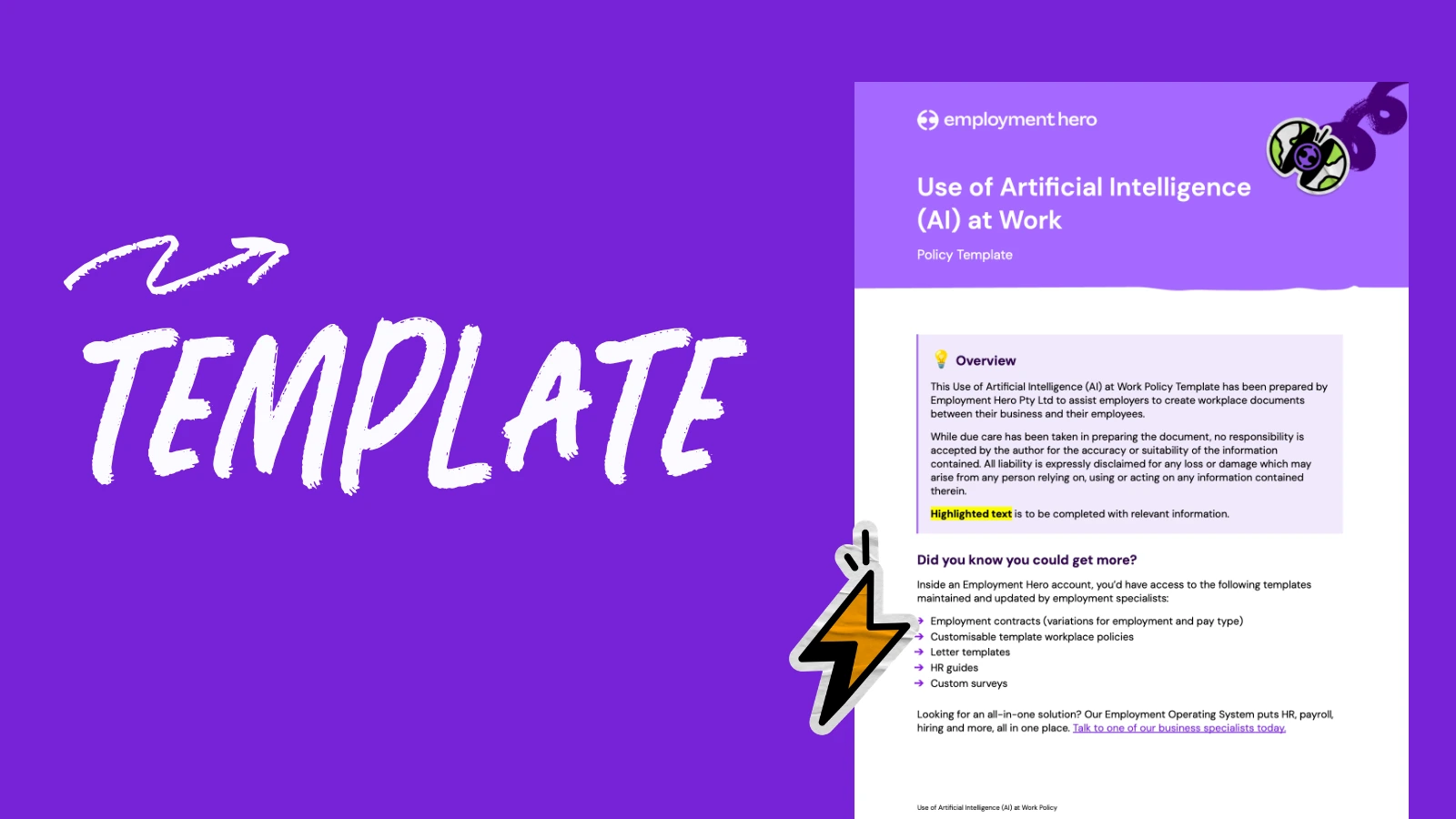 AI policy template for employers